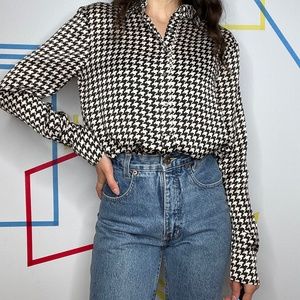Ralph Lauren Black and White Houndstooth Tunic